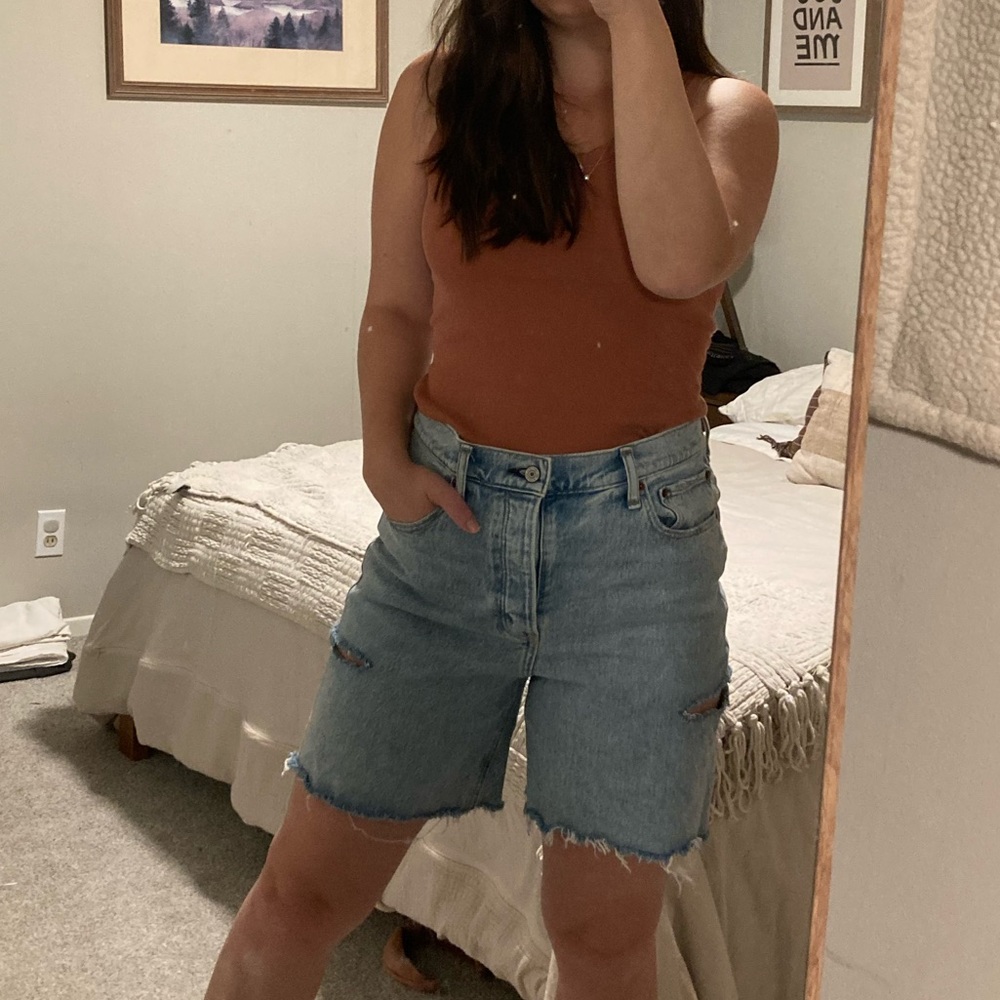Abercrombie & Fitch Dad Jean Shorts 7”